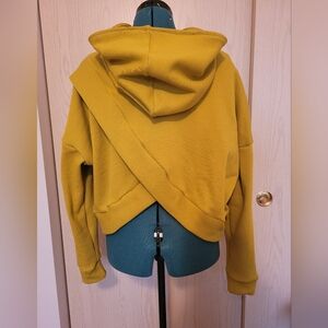 Handmade Asymmetrical back Cropped Hoodie